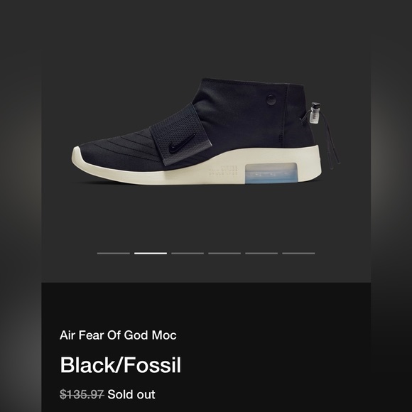 EUC Men’s Size 6.5/Women’s Size 8 Nike X Fear Of God Moccasin Sneakers In Black - Picture 4 of 15